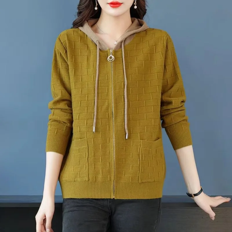 Весенне-осенний Новый Кардиган Женская вязаная куртка корейский короткий свитер