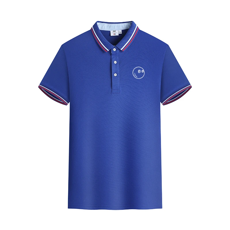 

New 2023 Summer Polyester/Spandex Golf Men's Polo Shirt Casual Men Polos High-end Spandex Business Lapel Short Sleeve Men Polos