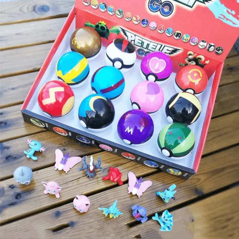

Pokemon Pikachu Action Figure Pokemon Game Pokeball Model Charmander Squirtle Anime Figure Dolls Elf Ball Toy Children Gift