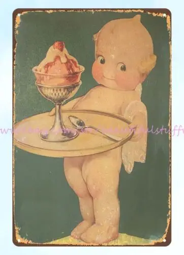 Kewpie мороженое металлический жестяной знак картина ретро Настенный декор