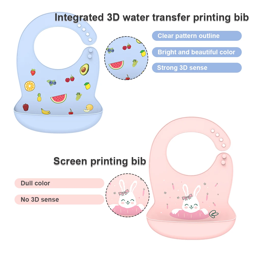 Silicone Babi Bib Waterproof Saliva Dripping Banana Bibs Cartoon Newborn Feeding Soft Edible Aprons Baby Adjustable Burp Scarf enlarge