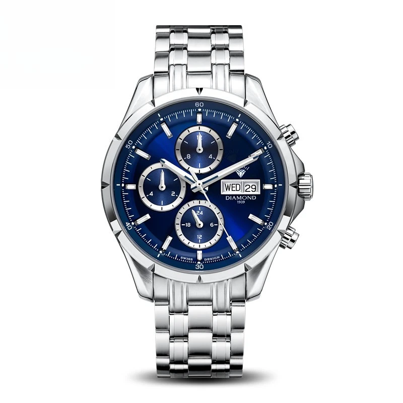Фото Мужские автоматические механические часы Shanghai Watch Diamond Brand P602: модные, спортивные, многофункциональные, оригинальные, для мужчин №1
