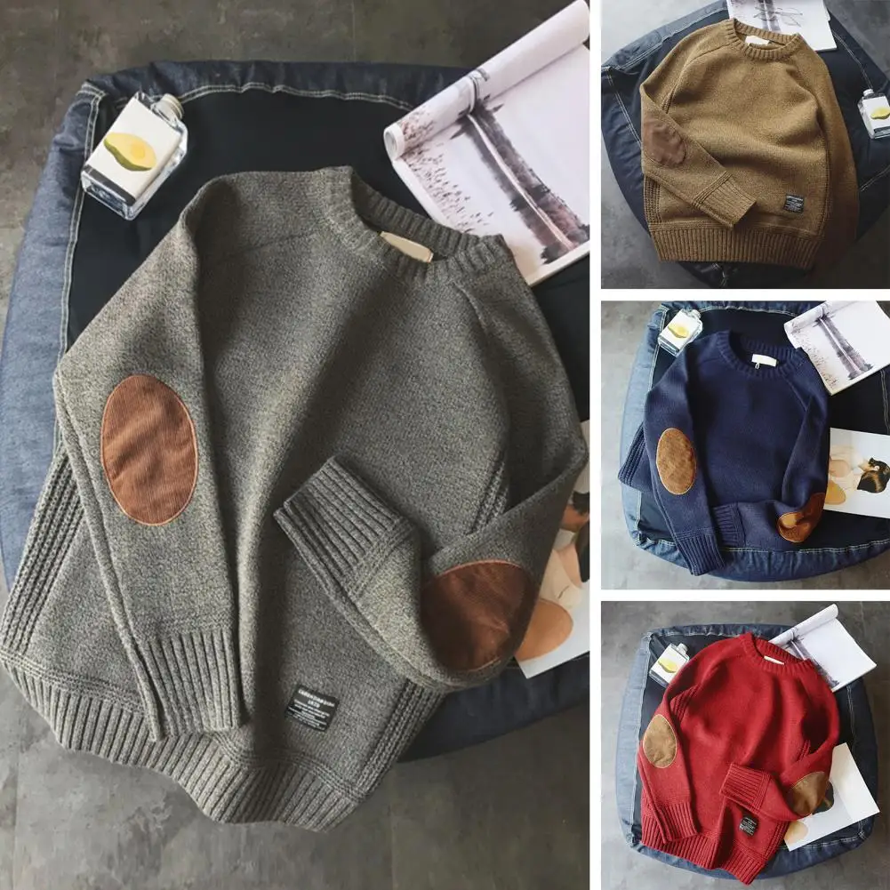 

Stylish Sweater Thick Thermal Elastic Plus Size Anti-pilling Autumn Sweater