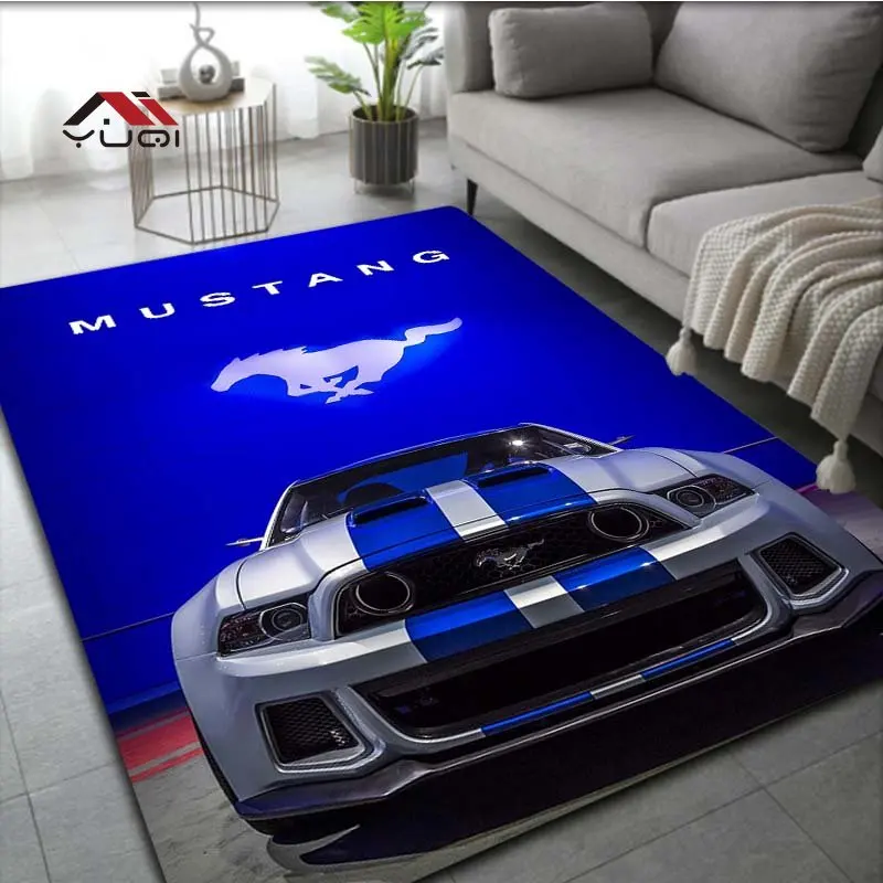 

Mustang Car Pattern Area Rug Gift 3D Printed Room Mat Floor Anti-slip Large Carpet Home Decoration 15 Sizes