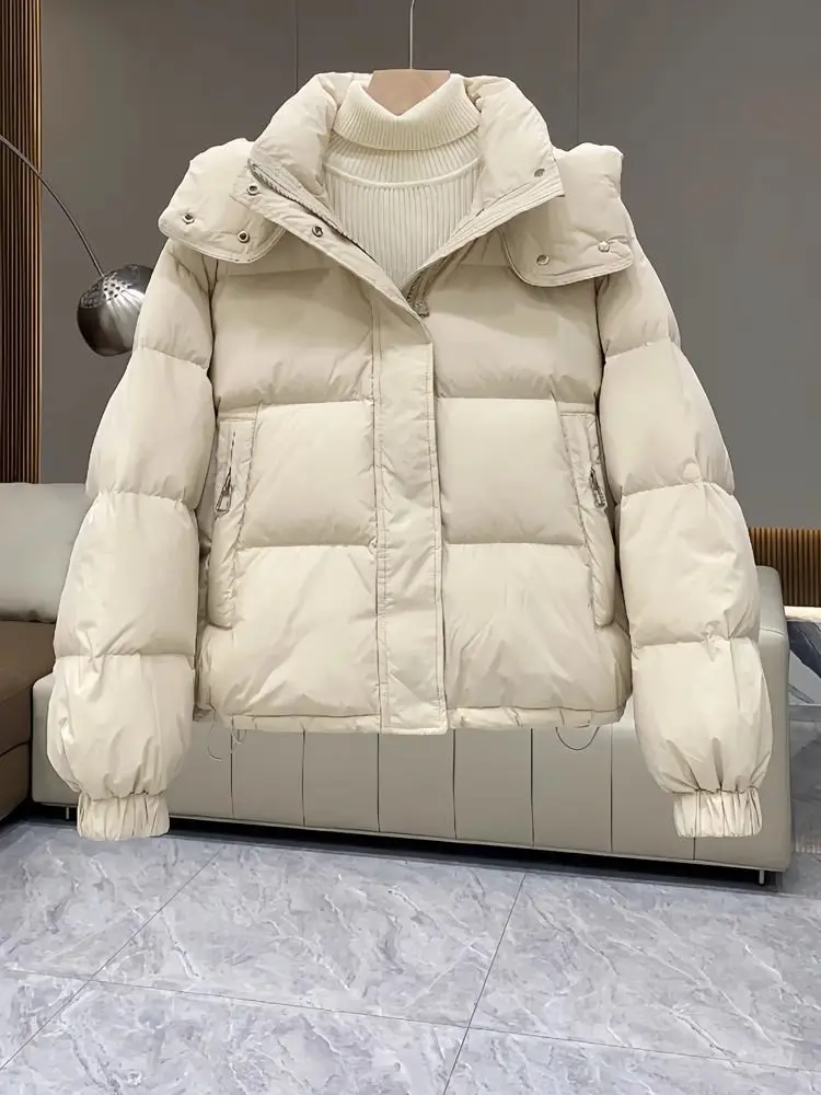 Пуховик с хлопковой подкладкой женская короткая зимняя одежда 2024 новинка в