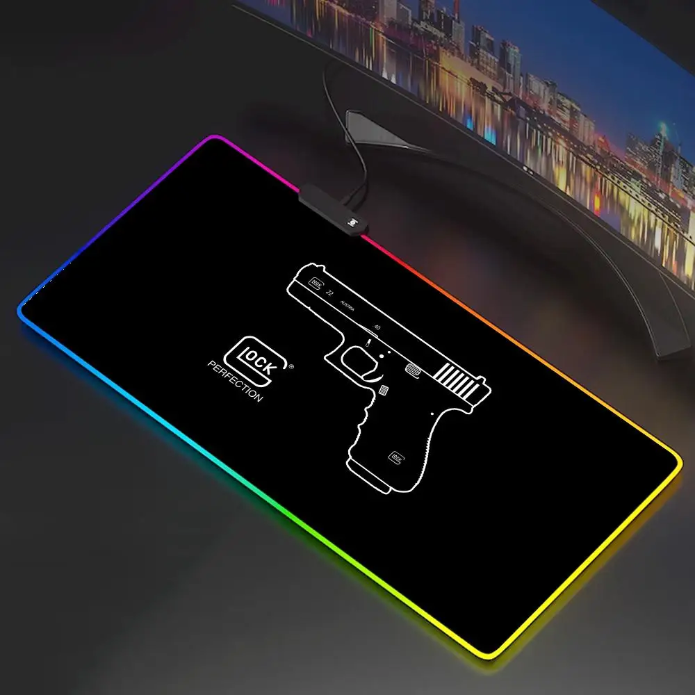 Коврик для мыши H-Handguns G-Glockes с логотипом 80x4 0 см коврик Rgb игровые подсветки