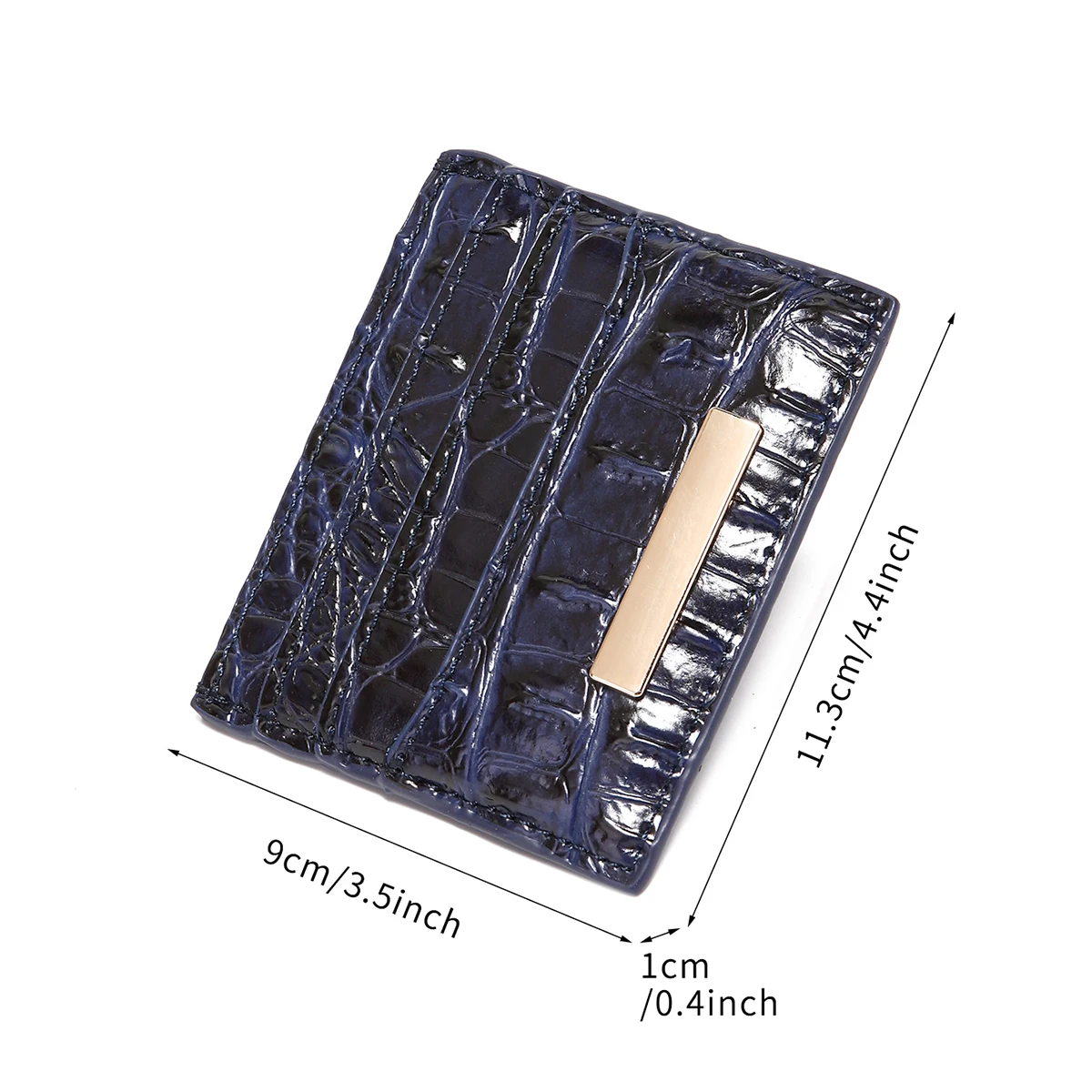 Однотонный кошелек с крокодиловым узором держатель для карт нулевой автобусной