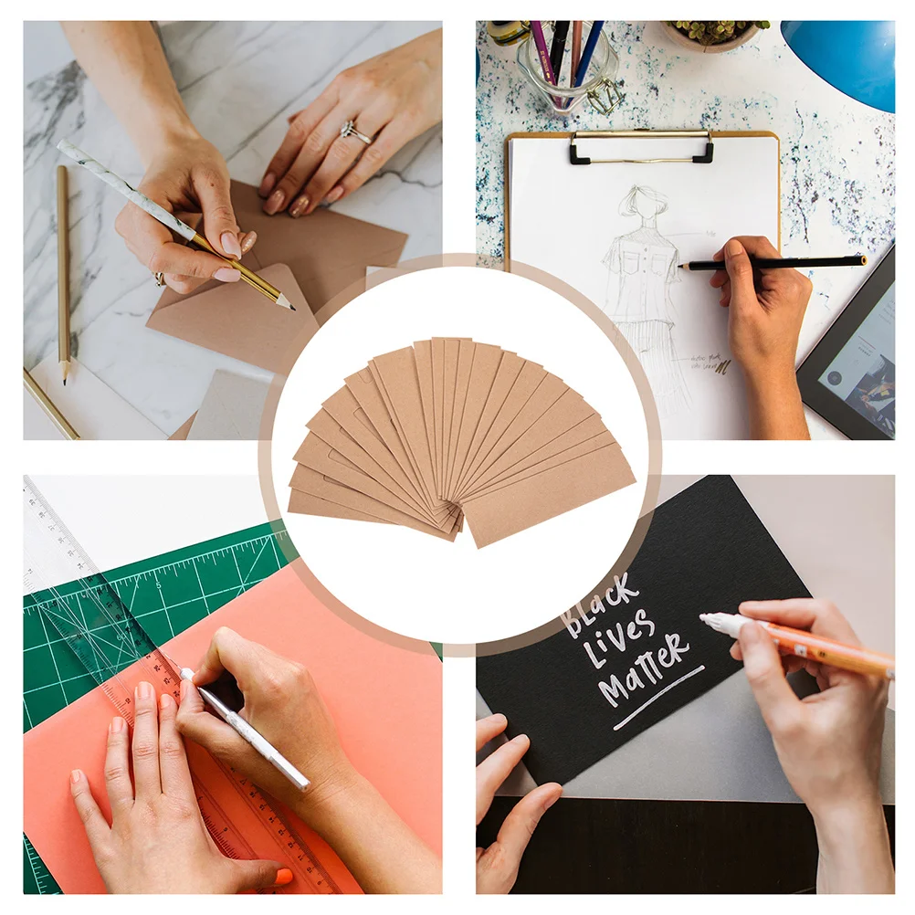 50 шт. футляры для ручек из крафт-бумаги