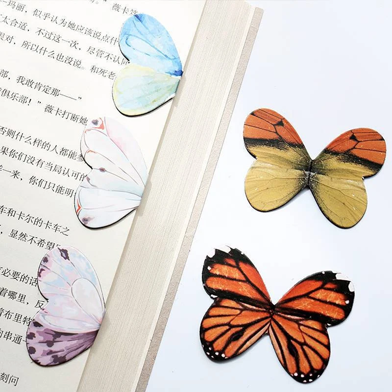 

4pcs/Pack Butterfly Magnetic Bookmarks Magnet Page Markers Foldable Butterfly