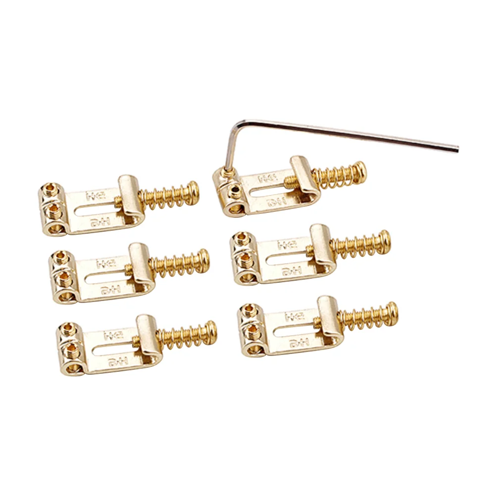

6pc Professional Guitar String Holder Guitar Supply for Guitar Lover (Golden)