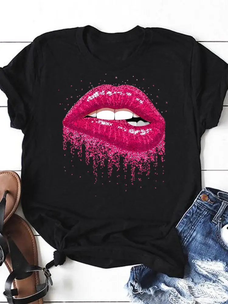 

Женская футболка с графическим принтом, футболка с коротким рукавом, футболка, сексуальная забавная Милая летняя черная футболка с принтом ...