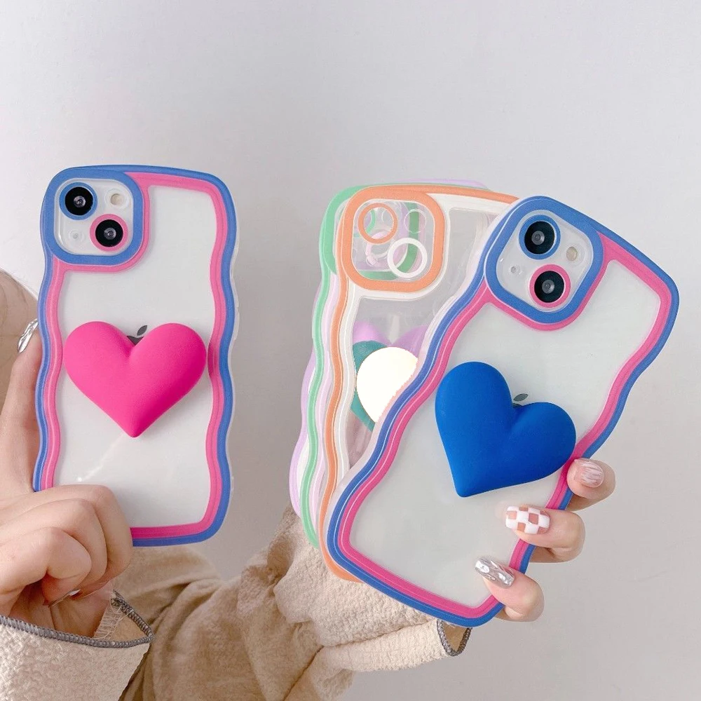 Чехол для телефона для OPPO A54 5G A74 5G A57 4G A77S A57E A57S A77 4G A77 5G A59 F1S чехол однотонный силиконовый милый 3D Любовь волнистые линии