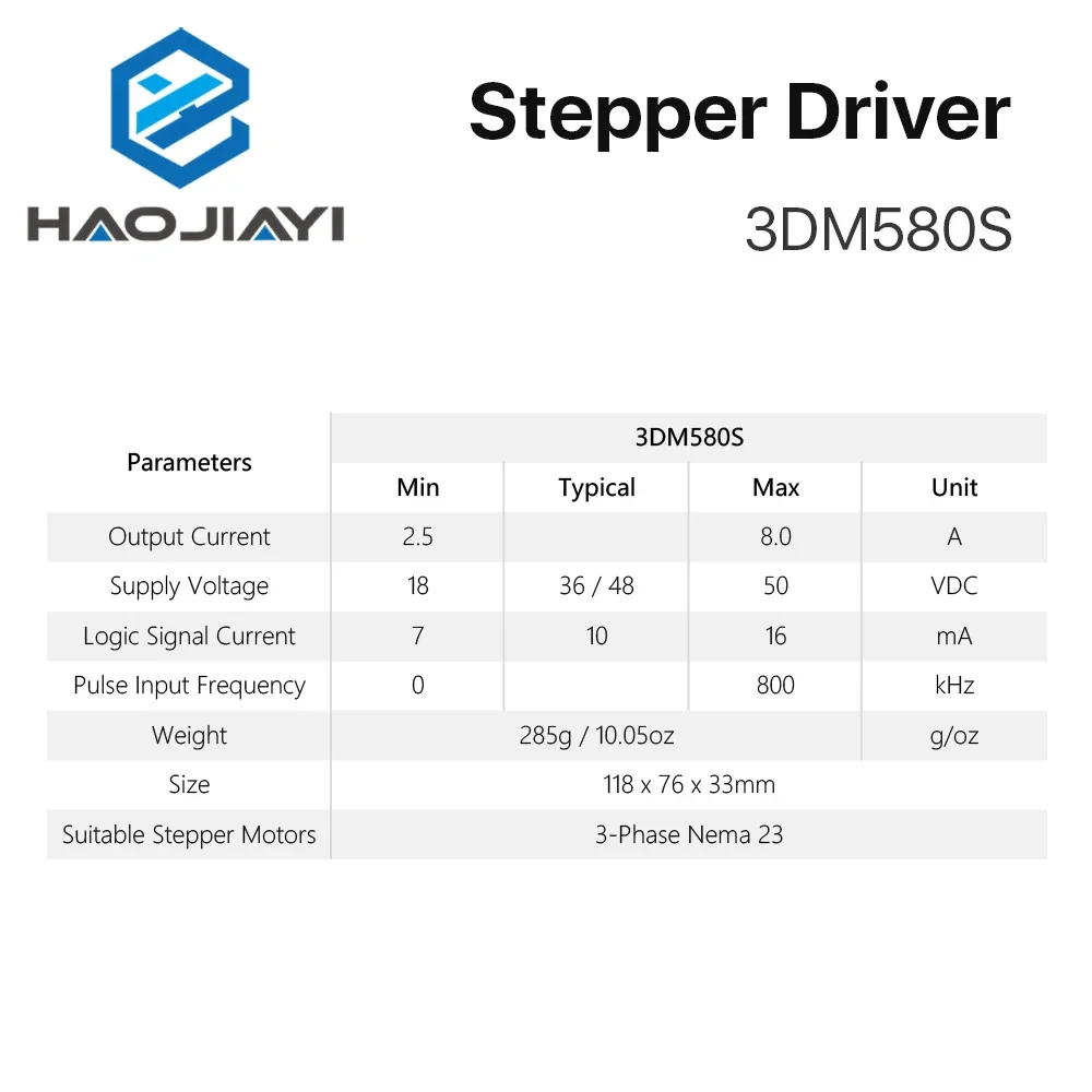 3-фазный драйвер шагового двигателя 3DM580S напряжение питания 24-50 В постоянного