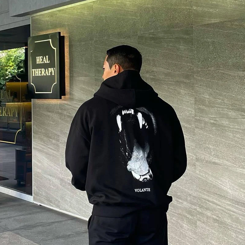 

Men Hoodie 2022 New Autumn Zip Cardigan Coat Sports Casual Cotton Loose Oversize Sweatshirt Gym Jogging Training Sportswear