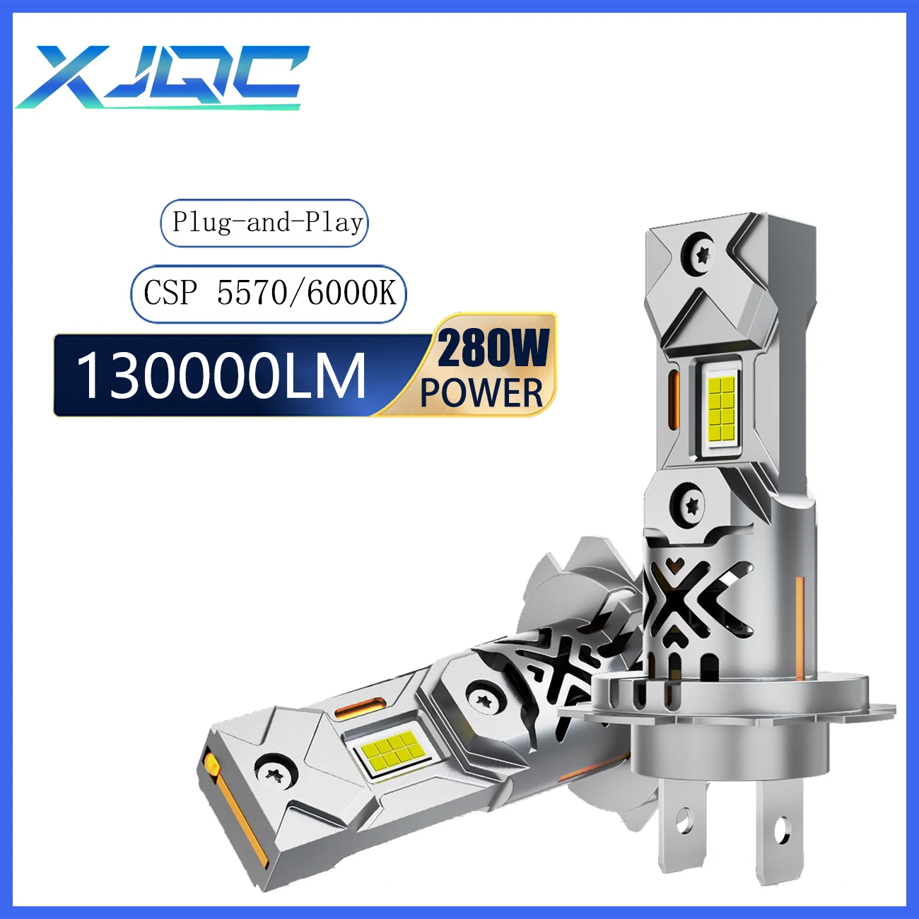 

XJQC K55 130000LM 280W H7 светодиодный Автомобильные фары с подключаемыми и работающими лампами, Сверхъяркие высококонцентрированные детали для авто