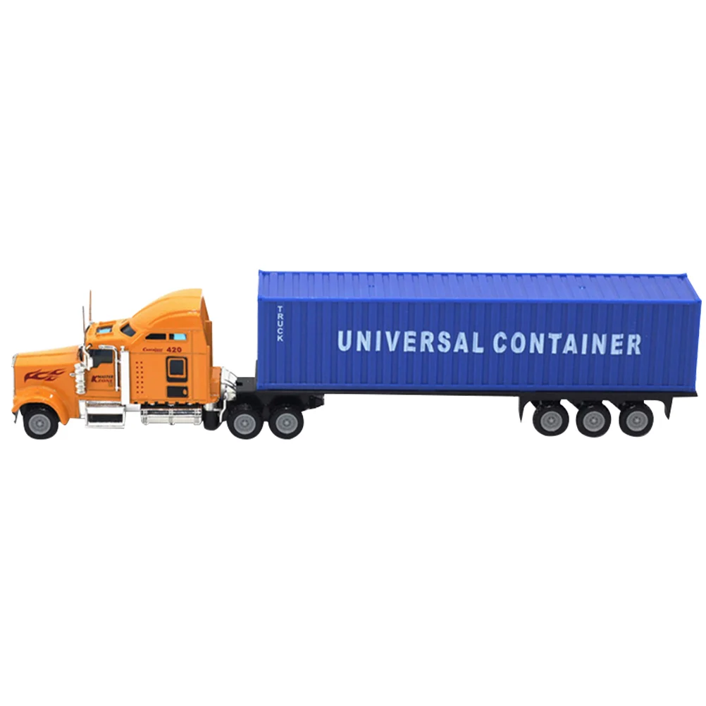

Toy Semi Truck Trailer Large Engine Kids Toys Little Trailers Cars Diecast Trucks Transport Vehicle Model Kits Flatbed