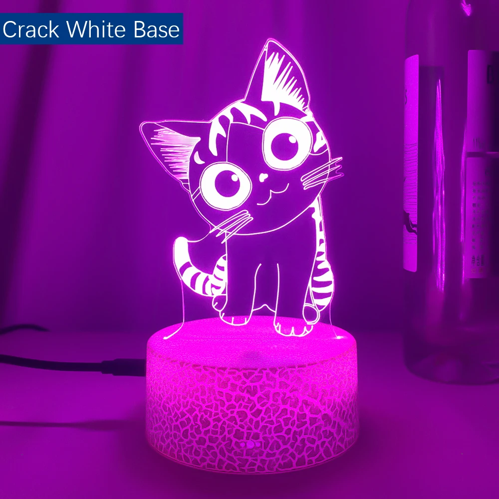 3d Lamp Anime Cat Led Desk lamp Remote Control Bedside Atmosphere Surround Lights Creative Christmas gifts Bedroom Decor