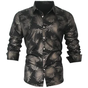 Новинка 2022, дизайнерские рубашки с длинными рукавами и Кленовым листом, мужские облегающие винтажные модные рубашки, мужская рубашка, трикотажная одежда, 36565