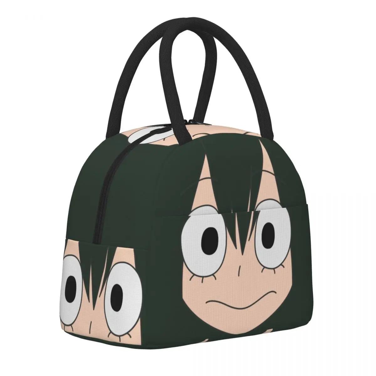 

Tsuyu Asui Lunch Bag My Hero Academia Vintage Lunch Box Office Portable Tote Food Bags For Unisex Oxford Designer Cooler Bag