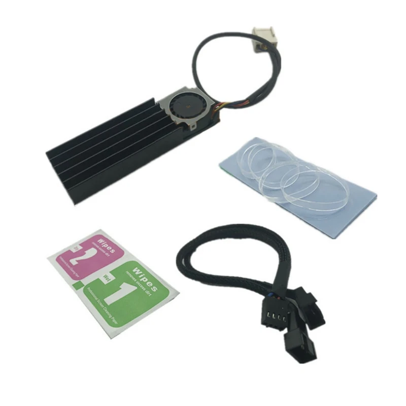 

M.2 2280 SSD heatsink Desktop Dedicated Heat Sink Matching Thermal Silicone pad for PCIE NVME M.2 SSD Cooler Aluminum B36A