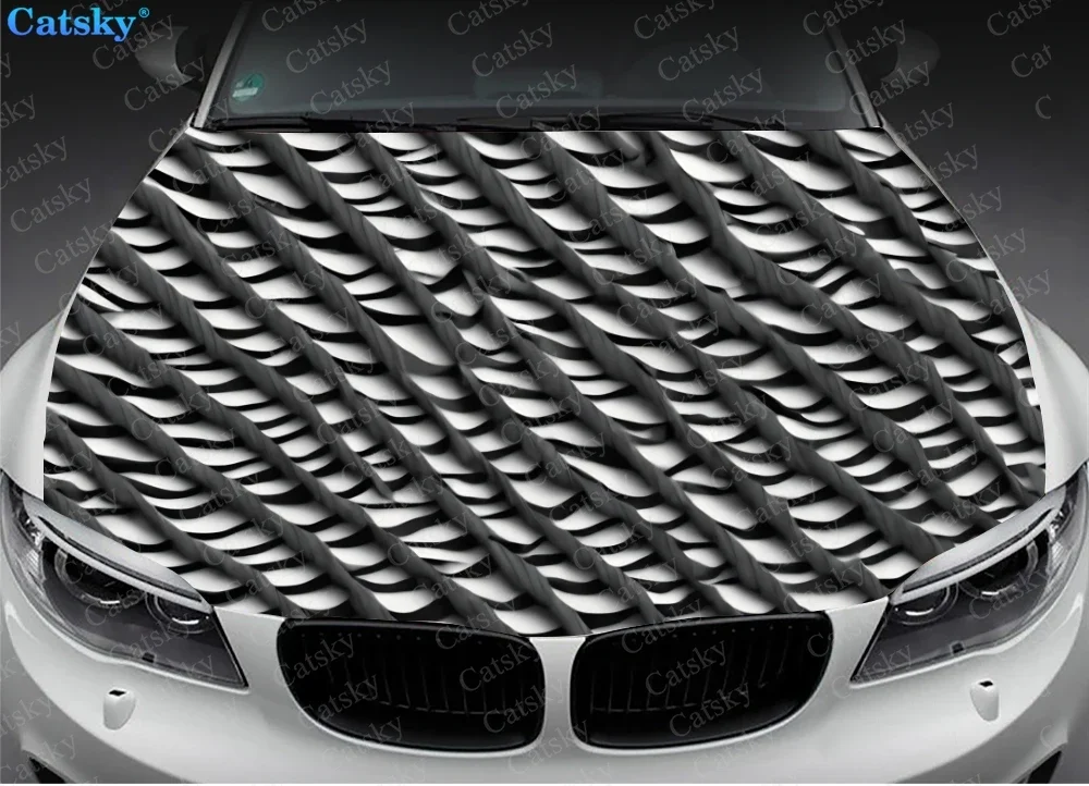 Стальная пластина металлический нержавеющий узор наклейка на капот автомобиля