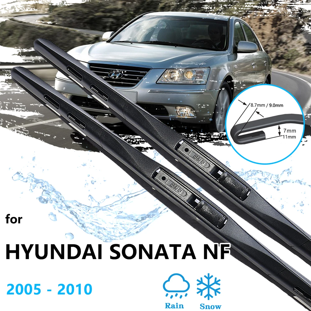 

For Hyundai Sonata NF Embera CNG Sonica MK5 2005~2010 Car Accessories Front Wiper Blades Window Windshield Windscreen Cleaners