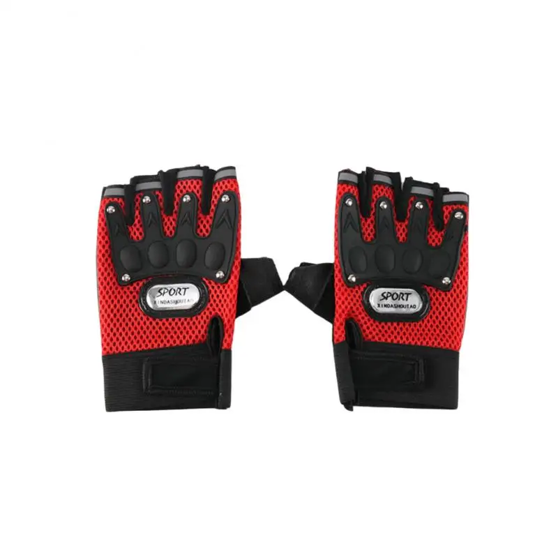 

Nylon Fabric Mittens Shock-absorbing Riding Gloves Anti-skid Tactical Fingerless Gloves Sports Fitness High Strength Breathable