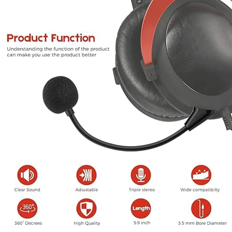 

Excellent Noise Cancellation 3.5mm Headsets Mic for Cloud Gaming Headsets