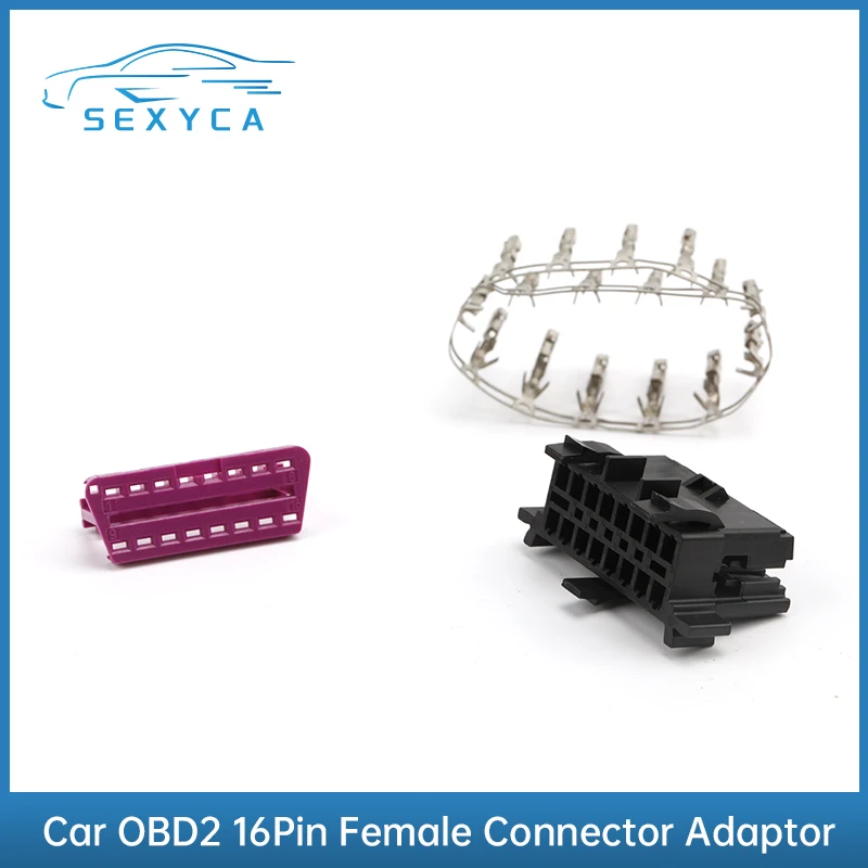 

OBD 2 OBD-II Automotive Diagnostic Interface Female Connector Auto Parts Socket with 16 Pins Terminal for VW