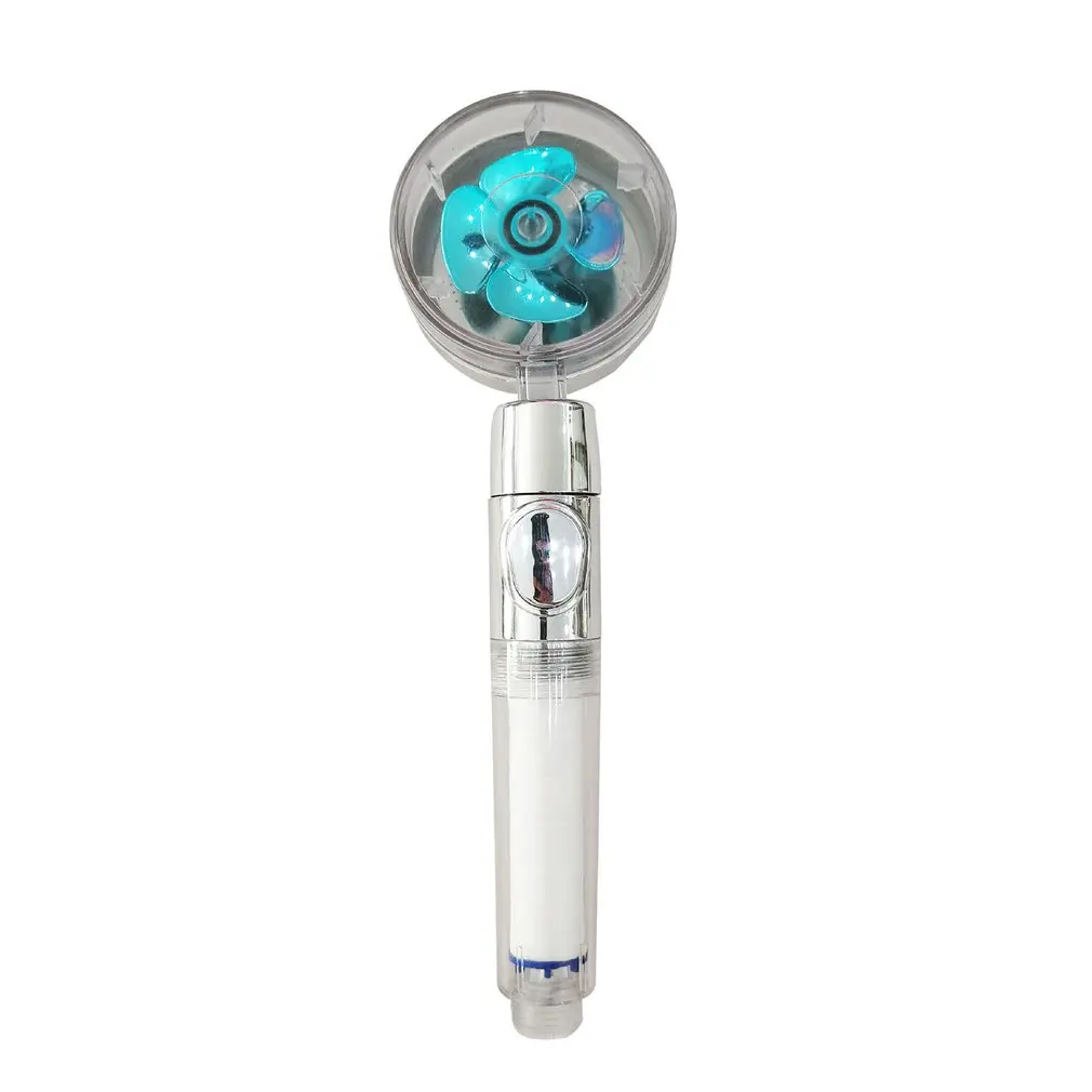 

Shower Head Small Waist Turbocharged Shower Propeller Shower Transparent Handle With Filter Cotton Easy Installation