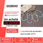 Go2Boho очаровательные бусины для мобильного телефона, цепочка для телефона с бусинами из глины из бисера, украшение для телефона от сглаза для женщин, шнурок для защиты от потери