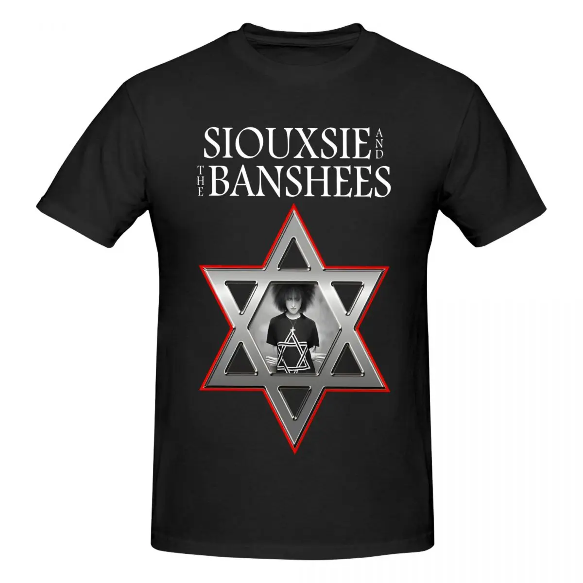 Чудесные мужские футболки Siouxsie Sioux Забавные с коротким рукавом и круглым вырезом