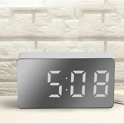 

Bedside Desk Clock Silent Desk Clocks Alarm Snooze Display Time Anti-disturb Funtion Led Clock For Children Table Clocks Wake Up