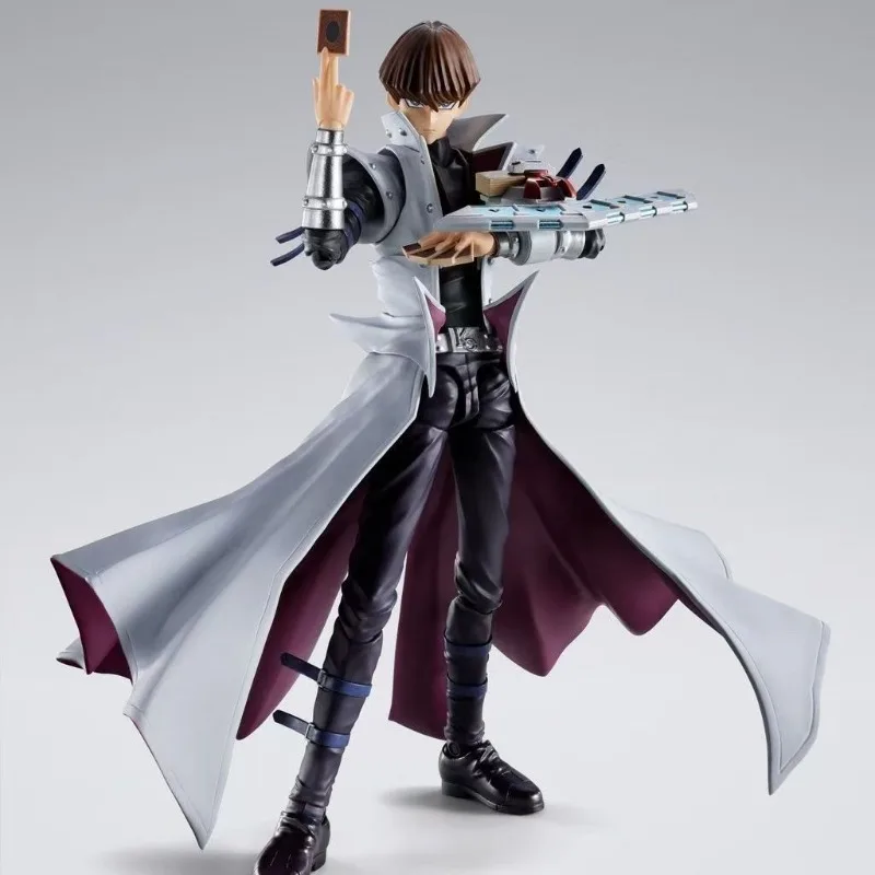 Фото В наличии Bandai SHFiguarts Оригинальная аниме-фигурка Yu-Gi-Oh! Коллекционная фигурка-модель Президента Сето Каибы из Battle City, подарок DT №3