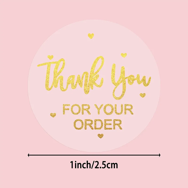 500 шт. спасибо за ваш заказ крафтовые наклейки с круглыми этикетками коробка для
