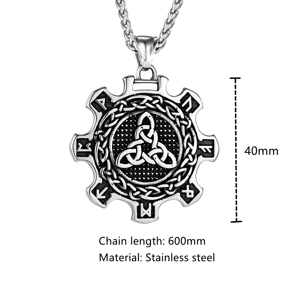 Мужское ожерелье символ викингов Othala старинная Подвеска из нержавеющей стали