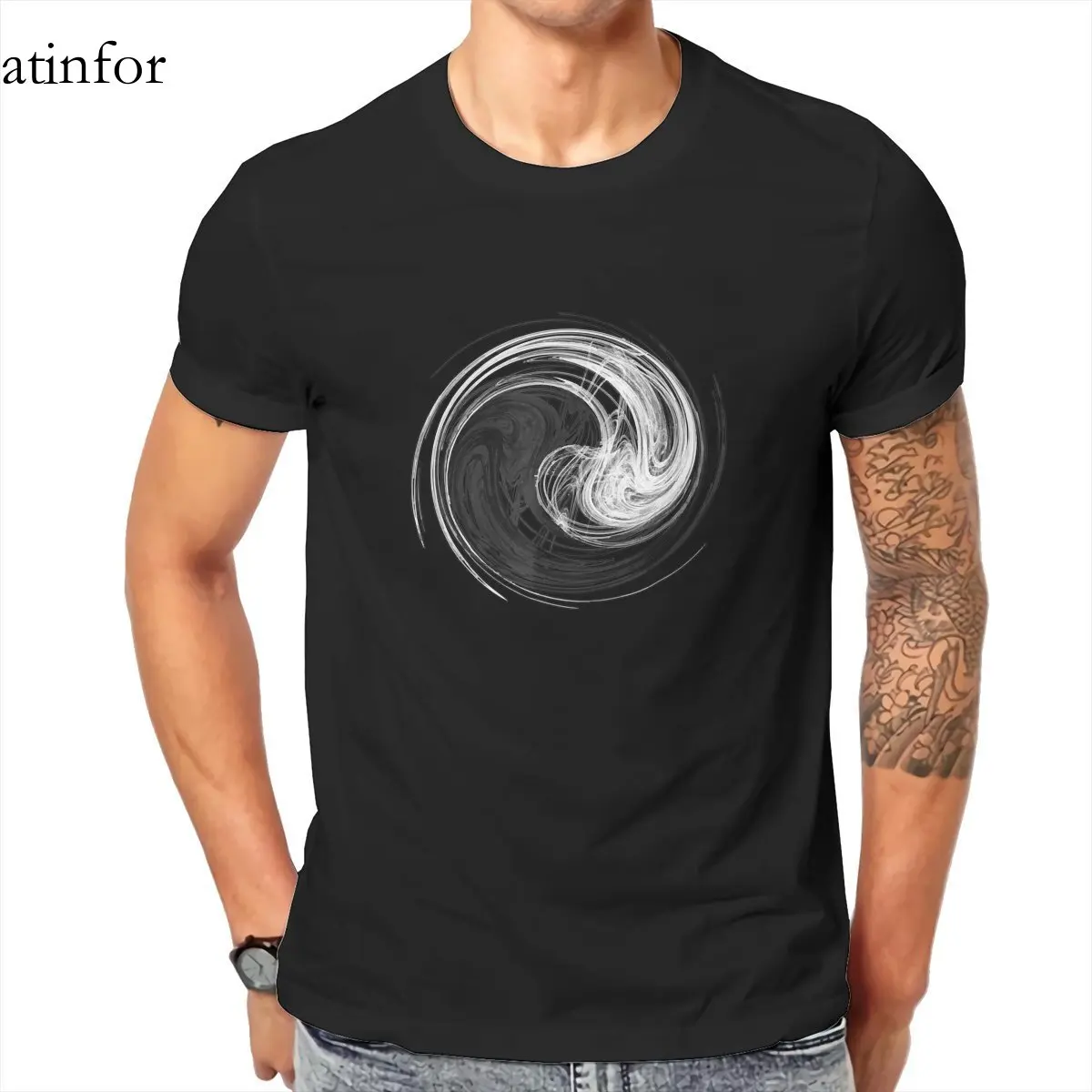 

Оптовая продажа, футболка Ying Yang, футболка Tai Chi, смешная унисекс футболка для девушек высокого качества, мужские футболки 211068