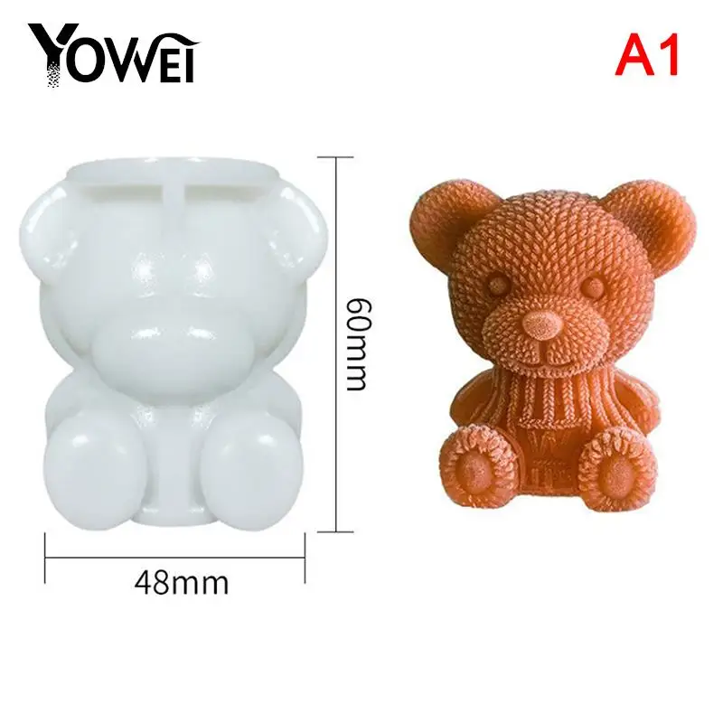 

1PCS Cartoon Bear 3D Stereo Silicone Ice Tray Mold Quick-frozen And Easy-to-release Milk Tea And Coffee Ice Cube Mold Ice Mold