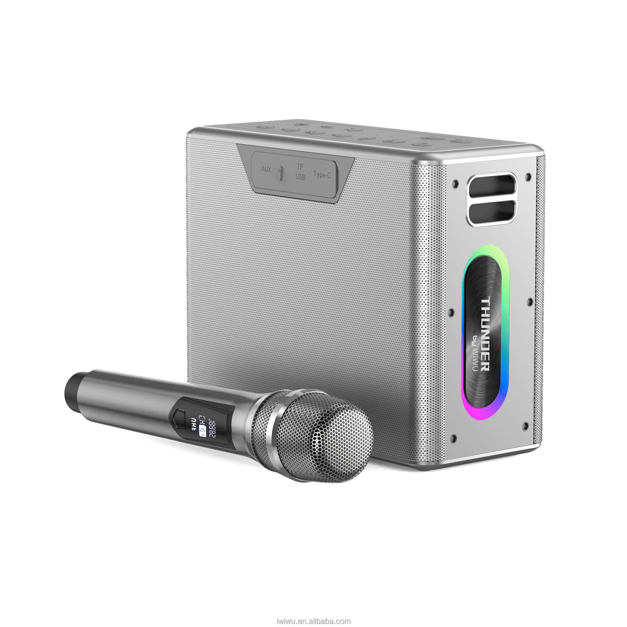 WiWU Премиум-звук беспроводной динамик RGB светодиодное освещение микрофон