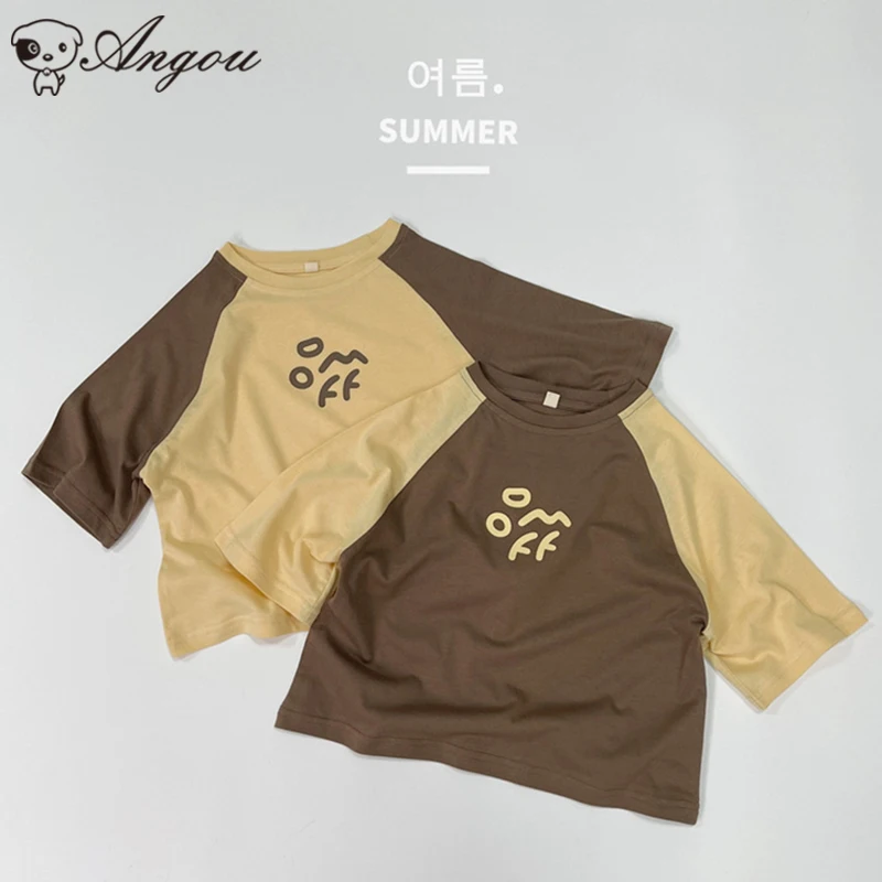 

Детская футболка с коротким рукавом, с буквенным принтом