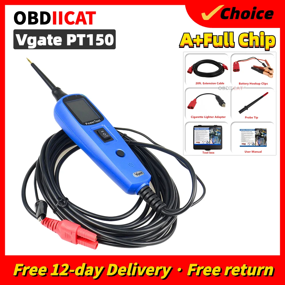 

Vgate PT150 Electrical System Diagnostic Circuit Tester Tool Power Probe Tester Vgate PowerScan PT 150