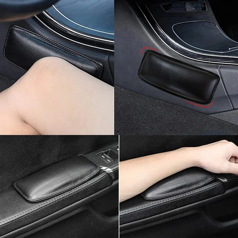 Seat Supports Leather Knee Pad for Car Interior Pillow Comfortable Elastic Cushion Memory Foam Leg Pad Thigh Support Accessories