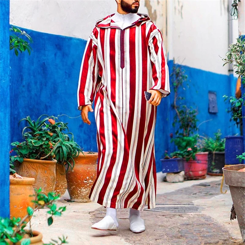 

Женская одежда, мужская Толстовка, Рамадан, халат, кафтан, абайя, Дубай, Турция, мусульманская одежда, мужская повседневная свободная красна...