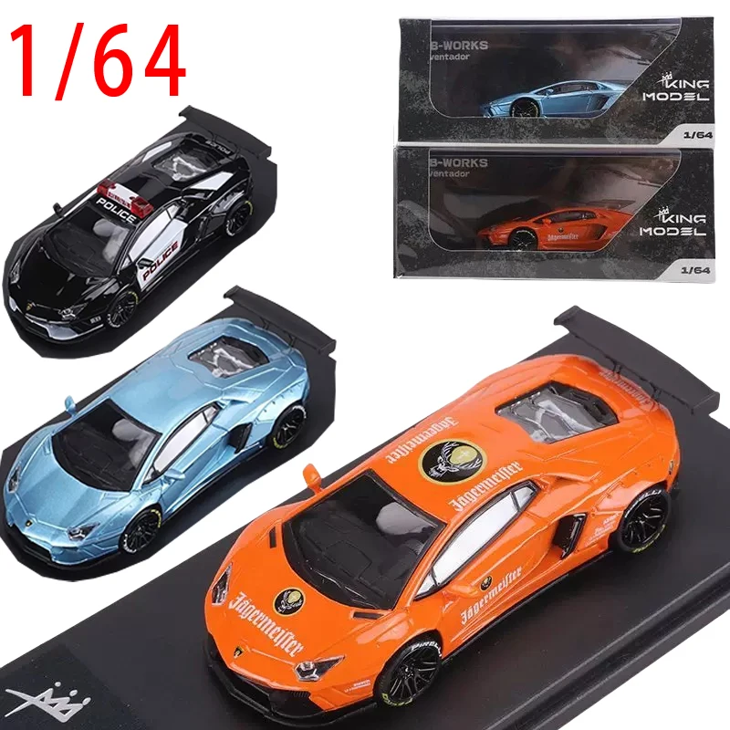 Фото Модель King, литая под давлением, масштаб 1/64, модель автомобиля из сплава Lamborghini, Lamborghini Lp700, игровые транспортные средства, игрушки для мальчиков, коллекция подарков №1