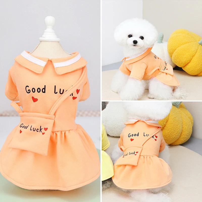 

Летние платья для собак, костюм, одежда для кошек, Весенняя сумка через плечо, юбка для собак, летнее платье для кошек, для щенков, котят