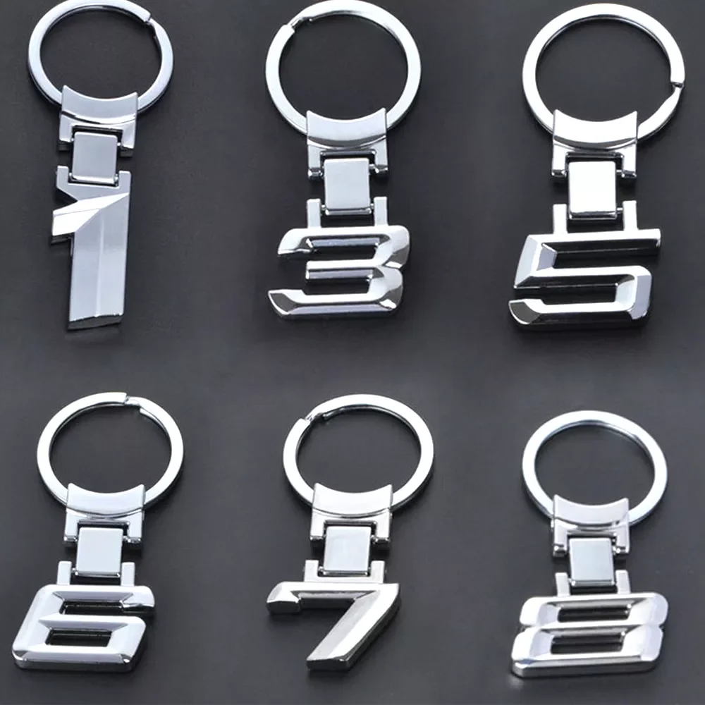 

Alloy Key Ring Car Key Chain Metal Number Emblem Key Chain Car Accessory Charm Car Styling For BMW Auto X1 X3 X5 E3 E5 Z4