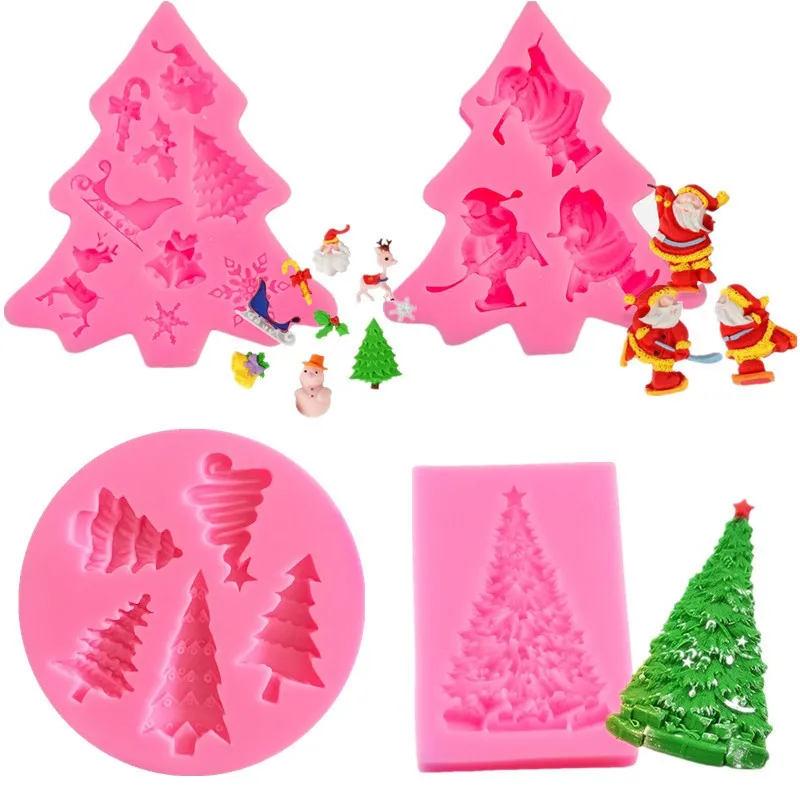 

Силиконовая форма для рождественской елки, форма для кексов, топперов, помадки, инструменты для украшения тортов, формы для печенья, конфет, ...