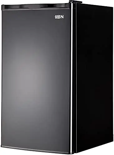 

3.2Cu.Ft Mini Fridge with Freezer - Small Refrigerator for Bedroom, Office, Dorm, Apartment with Reversible Single Door & Te
