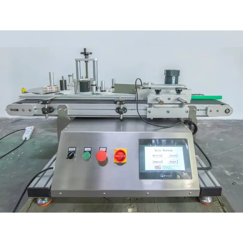 Автоматический Distributeur quettes Bureau круглая бутылка applic Étiqueteuse de autocollants Table P