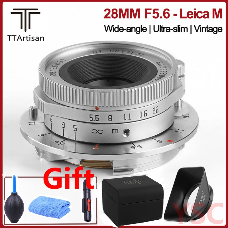 

Объектив TTArtisan 28 мм F5.6 с ручной фокусировкой для Leica M-Mount Cameras Leica M-M M240 M3 M6 M7 M8 M9 M9p M10